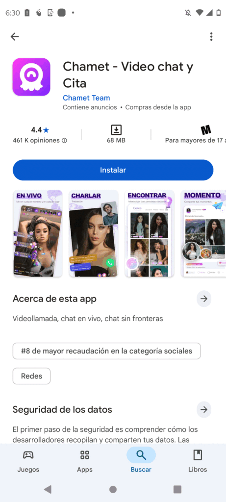 Chamet steps to sign up