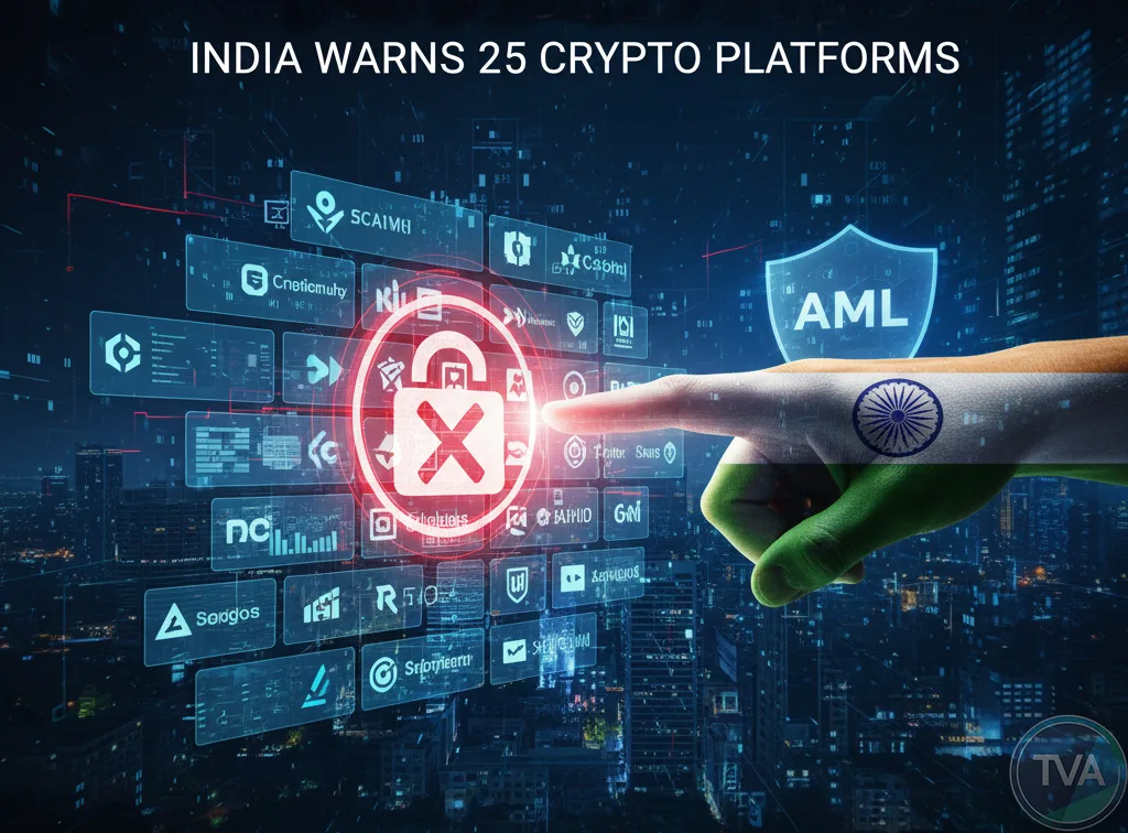 TVA India Warns 25 Crypto Platforms